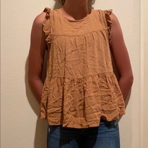 AMERICAN EAGLE- brown flowy tank